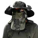 P&auml;ikeseventilaator Fisherman Hat USB laadimisega p&auml;ikesekaitsega p&auml;ikesem&uuml;ts kahe ventilaatoriga Universaalse p&auml;ikesekaitsega v&auml;liseiklusm&uuml;ts r&auml;ti n&auml;okaitsega armee roheline v&auml;rv