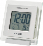 CASIO Digitaalne &auml;ratuskell temperatuuri ja kalendri n&auml;idikuga, H&otilde;bedane, DQ-735-8JF valge