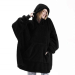 Fliisist kapuutsiga tekk naistele meeste suur kapuutsiga kampsun Mugav pullover tekk koduriided One Size must
