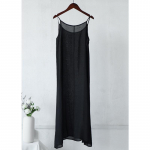 Suvine kunstiline p&otilde;hiline camisole pikk vestkleit naiste aluskleit lahtine p&otilde;hiline camisole suure suurusega puuvillase linase kleidid L