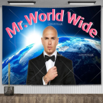 Mr Worldwide &Uuml;tleb Elage Naerge Armastage Lipp Seinava MR 305 Pitbull Meem Seinava Suur Kangast Seinakate Seinavaibad Joogamatid 150x100cm(60x40in)