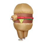 Halloweeni t&auml;ispuhutavad kost&uuml;&uuml;mid Hamburger T&auml;iskeha t&auml;ispuhutav kost&uuml;&uuml;m Puhutav kost&uuml;&uuml;m Halloweeni Cosplay'ks Teemapeoks 1