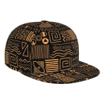 Aafrika Bogolan Pesapallim&uuml;ts Reguleeritav Snapback P&auml;ikesesirmim&uuml;tsid Unisex Hip Hop M&uuml;ts Aafrika Etniline H&otilde;imukunst Lame Nokk Nokkm&uuml;tsid Adjustable black