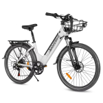 2026 uus SAMEBIKE RS-A01 Pro-T 36V15AH eemaldatava akuga E-jalgratas 26-tollised rehvid pendelr&auml;ndeks t&auml;iskasvanute elektriline jalgratas 500W 36V 15AH valge