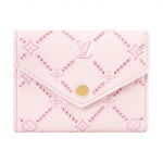 Louis Vuitton Victorine Tikitud Detail Disain Logo Nahast Rahakott Naiste rahakott Roosa M29476 Basic Set (Bag+Dust Bag)