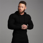 Meeste S&uuml;gis/Talv Vabaaja Kootud Spordipullover - Pikkade Varrukatega Fitnessi Kapuutsiga S&auml;rk XL gray