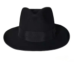 XL Suur Suurus 61cm Mees 100% Vill Fedora M&uuml;tsid Briti Retro Lai &Auml;&auml;r H&auml;rrasmees Villvildist M&uuml;tsid Suur Pea K&otilde;rge Kvaliteet Jazz M&uuml;ts Unisex S 54-56cm hall v&auml;rv