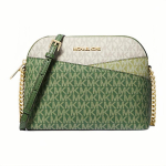 MICHAEL KORS Jet Set Travel Kirjalogo V&auml;rviplokk Kaetud L&otilde;uend Crossbody Kott Keskmine Naiste Roheline roheline