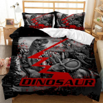 Dinosaurus Tekikoti Komplekt Dinosaurus T-Rex Juura Dino Fossiil Dinosaurus Voodipesu Kahekohaline Queen King Suurus Pehme Pol&uuml;ester Tekikate EU single(135x200cm)