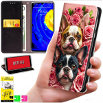 Rahakotit&uuml;&uuml;pi &uuml;mbris Motorola Edge 50 Neo jaoks - Bluemooni kate tr&uuml;kiga + 9H klaas
