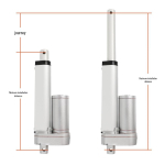 50 mm k&auml;iguga elektriline lineaarne ajam nutikodu m&ouml;&ouml;bli ning ukse/akna automaatika jaoks LA10 Bracket white