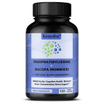 Fosfatid&uuml;&uuml;lseriin + Bacopa Monnieri Looduslik ajutoetus Toidulisand, 120 Taimetoidukapslit 120PCS black