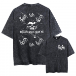 Pestud Vintage Rockib&auml;ndi Korn Falling Away From Me T-s&auml;rk Kolju Prindiga T-s&auml;rgid Meeste Mood Gooti T-s&auml;rk &Uuml;legabariidilised T-s&auml;rgid S