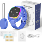 Traadita voodim&auml;rgamise alarm poistele ja t&uuml;drukutele, L&otilde;petage laste voodim&auml;rgamine USB-laetava anduriga, Uriinih&auml;ire vibratsiooni ja helih&auml;irega. sinine