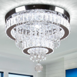 K9 Kristall LED Laevalgusti Moodne Soojavalge L&uuml;htriga Hotelli Restorani Elutuba Villa Pikk Pinnale Paigaldatav Kaunistus Kodu jaoks 55 LED 40*40cm