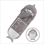 Happy Nappers Laste Multikad Magamiskotid Pl&uuml;&uuml;snukk Padi &Uuml;lima Mugavuse ja Mugavuse Eest Grey,135*50