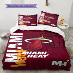 Miami Heat Muster Voodipesukomplekt Tekikate Padjap&uuml;&uuml;r Kodukaunistus Kingitus (1 * tekikott + 2 * padjap&uuml;&uuml;ri, ilma s&uuml;damikuta) 135x200cm