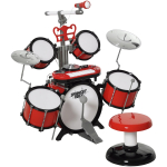 Laste trummikomplekt taburetiga, Jazz laste trummikomplekt 4 trummi, mikrofon, taldrikud, trummipulgad, klaviatuur 77.5 x 40 x 76.5 cm