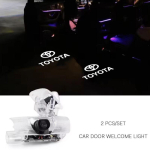 2 tk LED HD auto ukse logo tervitusvalgusti projektorlambid Tarvik Toyota Corolla RAV4 LEVIN Yaris C-HR Camry Prado v&otilde;tmehoidja IJ1 jaoks black