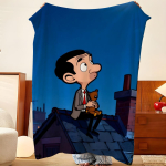 Koomiline M-Mr B-Bean Viska Flanellist Tekk, Kerge Hubane, Vastupidav Pestav Armas Lahe Size: 130*170cm, Weight: 280 GSM