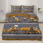 Multikate ehitusmasinate tekikate, Ekskavaatori buldooseri voodipesukomplekt Laste tekikomplekt Multikate inseneritehnika tekikate 135x200cm gray