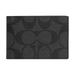 COACH Kokkupandav Rahakott Kaetud L&otilde;uend Vasikanahast Kaardihoidjaga Unisex Must CM166-QBMI5 Gift Box Sets (Basic Set+Black Box)