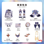 M&auml;ng Genshin Impact Uus Saabumine Nicole Reeyn Cosplay Kost&uuml;&uuml;m T&auml;iskomplekt &Uuml;htlane Riietus Nicole Reeyn Cosplay Kost&uuml;&uuml;m Rekvisiidid XXXL gray