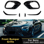 Auto esikaitseraua k&uuml;lje udutulede iluv&otilde;re ja &otilde;hukaitse liistu komplekt Mercedes Benz CLA45 AMG C118 W118 2020-2023 jaoks Kerge iluv&otilde;re modifitseerimine 2 Pcs black