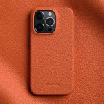 Melkco Telefonikott Premium Ehtne Nahk iPhone'ile 17 16 11 12 13 14 15 Pro Max Plus Luksuslik 100% Ehtne Nahk &Auml;rikate For iPhone 17 Pro oranž
