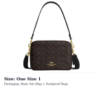 COACH Kunstnahast Kaamerakott, Crossbody kott, &Otilde;lakott V&auml;ike Naiste P&auml;hklipruun & Must CEK66-IMXAQ One Size 1 black