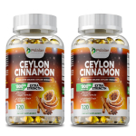 Tselloni kaneel 1800 mg Ekstra Tugevus 120 Vegankapslit - Antioks&uuml;dantne tugi, Igap&auml;evane heaolu 120*2
