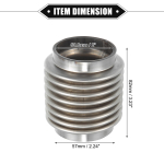 UXCELL 38mm/45mm/50mm/60mm Auto summuti painduv toru Summuti painduvad &uuml;hendustorud L&otilde;&otilde;ts Universaalne Vastupidav Roostevaba teras 50.8x57x82mm gray