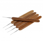 5 t&uuml;kki bambusest juuste kudumiseks heegeln&otilde;elad, rastaluku t&ouml;&ouml;riist 0,5 mm 0.5mm