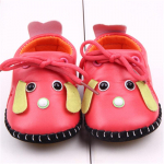 Beebi kingad all&auml;&auml;red nahast imiku mokassiinid kingad Kawaii koera stiilis beebijalatsid Esimene jalutaja v&auml;ikelaps 11 punane