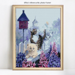 Teemantmaaling Loomade Kasside loss Rhinestone Mosaiic Teemanttikandid Ristpistes Kodukaunistus 20X30CM