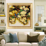 Tikandid K&auml;sit&ouml;&ouml; isetegemine 5D teemanttikandid maalid ristpistes linnud lilled ja liblikad 30x30CM