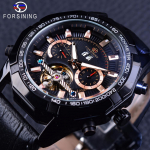 FORSINING meeste mehaanilised automaatsed Tourbillon spordi k&auml;ekellad terasest luksuslik vabaajakell 205mm*24mm*46mm kuld