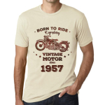 Meeste Vintage T-s&auml;rk Graafilise Tr&uuml;kiga T-s&auml;rk Easy Rider Alates 1957 Looduslik XS beež