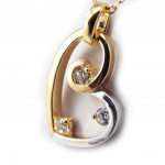 Altesse [F7052] - Collier Plaqu&eacute; Or 'Love' 2 tons kuld