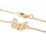Les Tr&eacute;sors De Lily [J0158] - valge kullaga  Butterfly  kullatud k&auml;ev&otilde;ru - 12x10 mm kuld