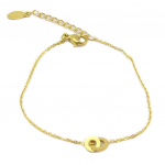 Les Tr&eacute;sors De Lily [P6766] - Bracelet acier 'Chor&eacute;graphie' dor&eacute; - 8x6 mm kuld