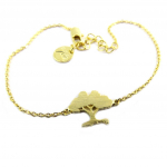 7bis [P8262] - Bracelet artisanal 'Arbre de Vie' dor&eacute; - 12x11 mm kuld