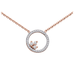 Altesse [Q4848] - kullatud kaelakee  Scarlett  valge roosa kuld - 13 mm valge