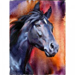 5D Teemanttikandid Hobuse Pilt Teemantmaal Ristpistes 20X30CM