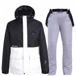 Suusakost&uuml;&uuml;m Mehed Naised Talvine V&auml;lisport Hingav soe Tuulekindel Veekindel Suusatamine Lumelaua jope ja P&uuml;ksid Meeste Snowsuit Suusakomplekt XL