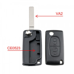 2 nupuga sisestus asendusklapp kokkuklapitav l&otilde;ikamata auto v&otilde;tmekest sobib Citroen C2 C3 C4 C5 C6 jaoks 3 Buttons