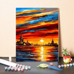 DIY maalimine numbrite j&auml;rgi Digitaalne &otilde;limaal L&otilde;uendinumbrid &Otilde;limaal Kodukaunistus Numbrite maalimine 40x50cm no frame