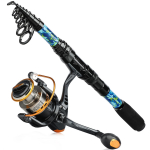 Teleskoopne spinning &otilde;ngeritv koos 13+1BB spinningurulli komplektiga Kaasaskantav spinningu komplekt bassi&otilde;ngede kombinatsioonile 1.8M&Series 2000