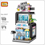 LOZ 1647 City Street Fotostuudio Kaamera Pood Arhitektuur Mudel Mini Plokid Tellised Ehitusm&auml;nguasi lastele Kingitus Karbita