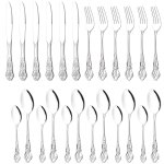 V&auml;rvikas s&ouml;&ouml;giriistade komplekt roostevabast terasest h&otilde;ben&otilde;ud noad magustoidukahvel kohvilusikas s&ouml;&ouml;gin&otilde;ud s&ouml;&ouml;giriistad kodune k&ouml;&ouml;k lauan&otilde;ude komplekt h&otilde;be